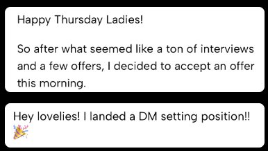 Member win: Landed a legit offer where setters are doing $10-20k per month