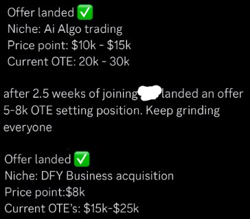 Member win: Onboarded onto a closing role with $3-5k OTE, beat my Halloween goal