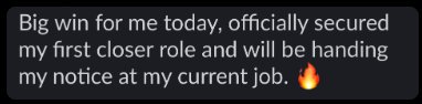 Member win: Just officially received my first offer, the preferred one